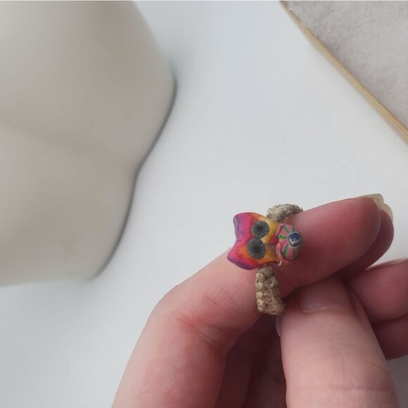 Native tye die owl rope ring size 5.5 🌟 - Picture 2 of 2